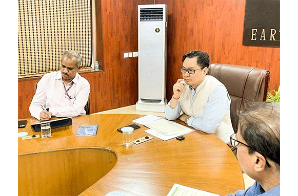 Review Meeting Hon'ble Minister Shri Kiren Rijiju with Directors of #MoES