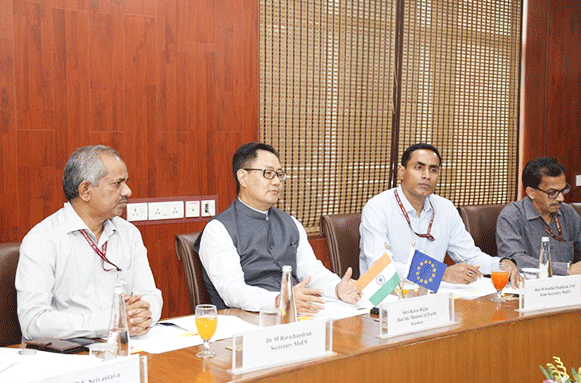 Hon'ble Minister Shri Kiren Rijiju ji during Bilateral meeting